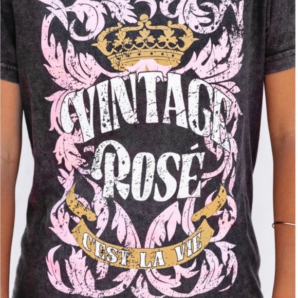 NWT, Vintage Rose SPRING  Cotton Tee, XS, S - Picture 7 of 11